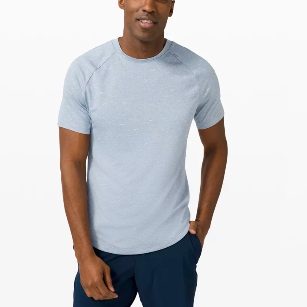 Lululemon Fresh Form Ss Sz M In Chambray / White